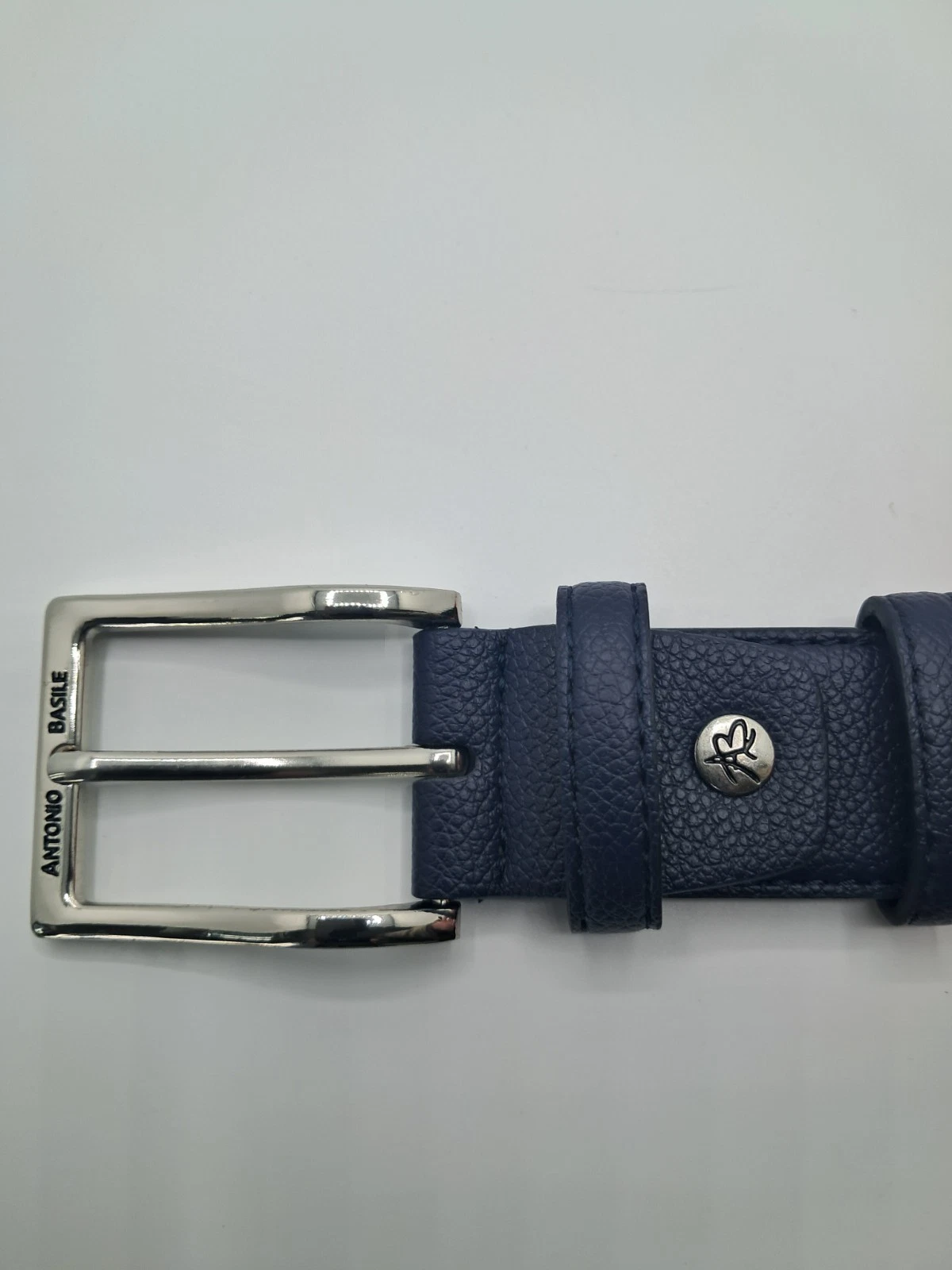 Box Ecopelle Portafoglio e Cintura Uomo Blu Antonio Basile - immagine 11