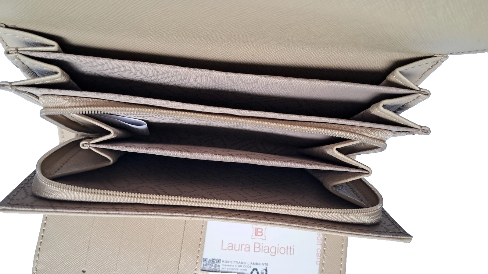 Laura Biagiotti Portafoglio XL Donna Ecopelle Cipria - immagine 4