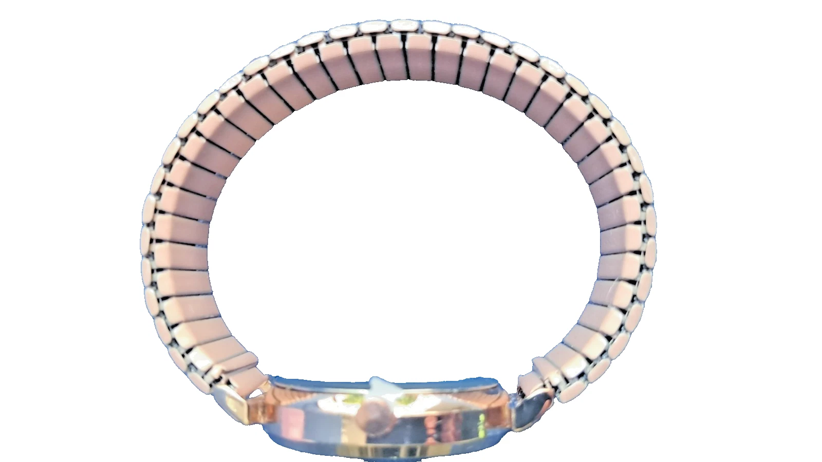 Orologio Donna Cinturino Elasticizzato Beige Quadrante Colore Oro Rosa - immagine 3