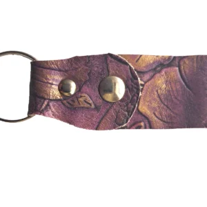 Portachiavi-Vera-Pelle-Viola-Donna-Artigianale-Fatto-a-Mano-1