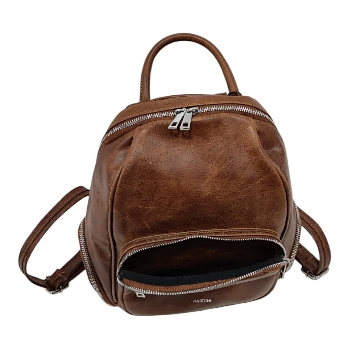 Zaino Vera Pelle  Marca Nardini Colore Cuoio Made in Italy - immagine 6