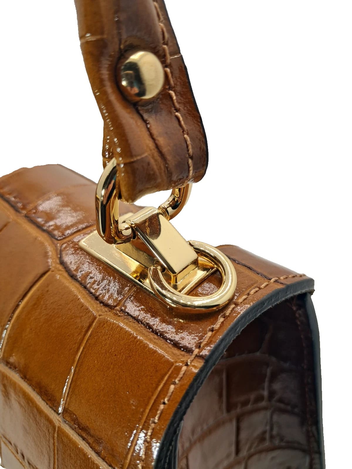 Borsa Vera Pelle Artigianale Colore Cuoio Made In Italy Firenze - immagine 6
